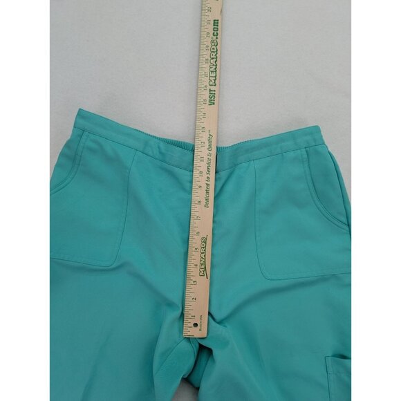 Alfred Dunner Women's Capri Pants Size 16P Green Elastic Waist Pull-On FLAWS - Picture 10 of 15